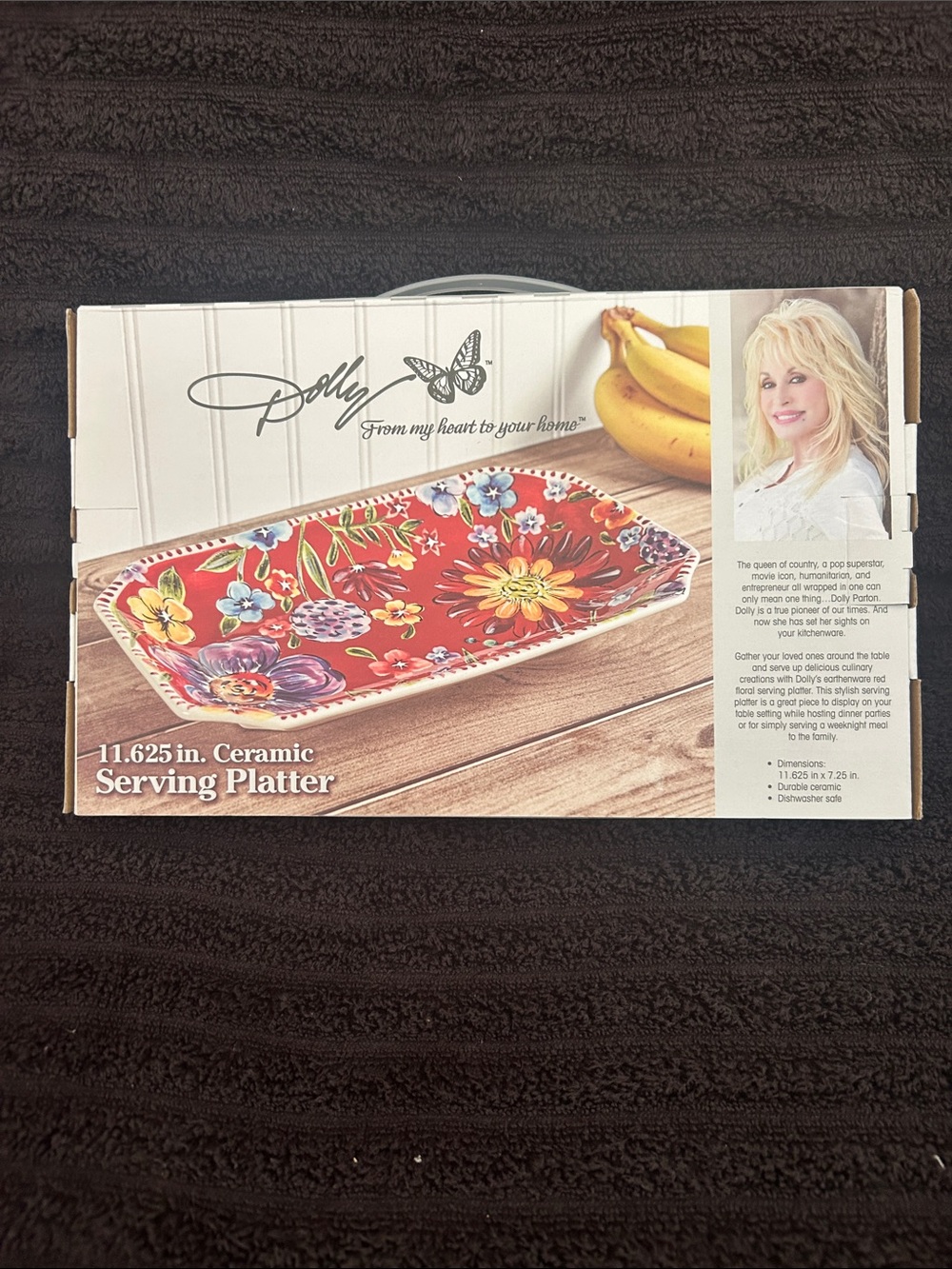 Dolly Signature Red Floral Ceramic Serving Platter